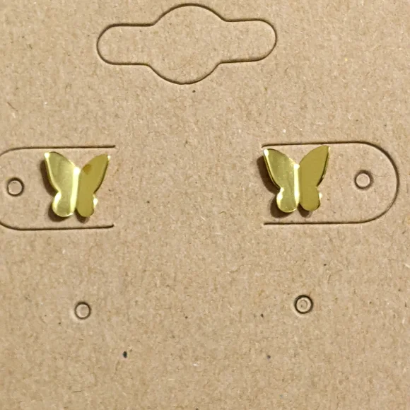 Butterfly Stud Earrings - Picture 2 of 5